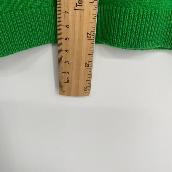 Vintage Ballatyne Sweater Women's Cashmere Thin Green Floral Made In Scotland - Picture 6 of 8